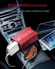 Load image into Gallery viewer, Dual USB 500W Inverter with Smart Cooling Fan - Ideal for Campers &amp; Travelers