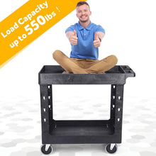 Load image into Gallery viewer, Multi-Purpose Utility Cart 34x17 In - Rust &amp; Water Resistant with Locking Wheels