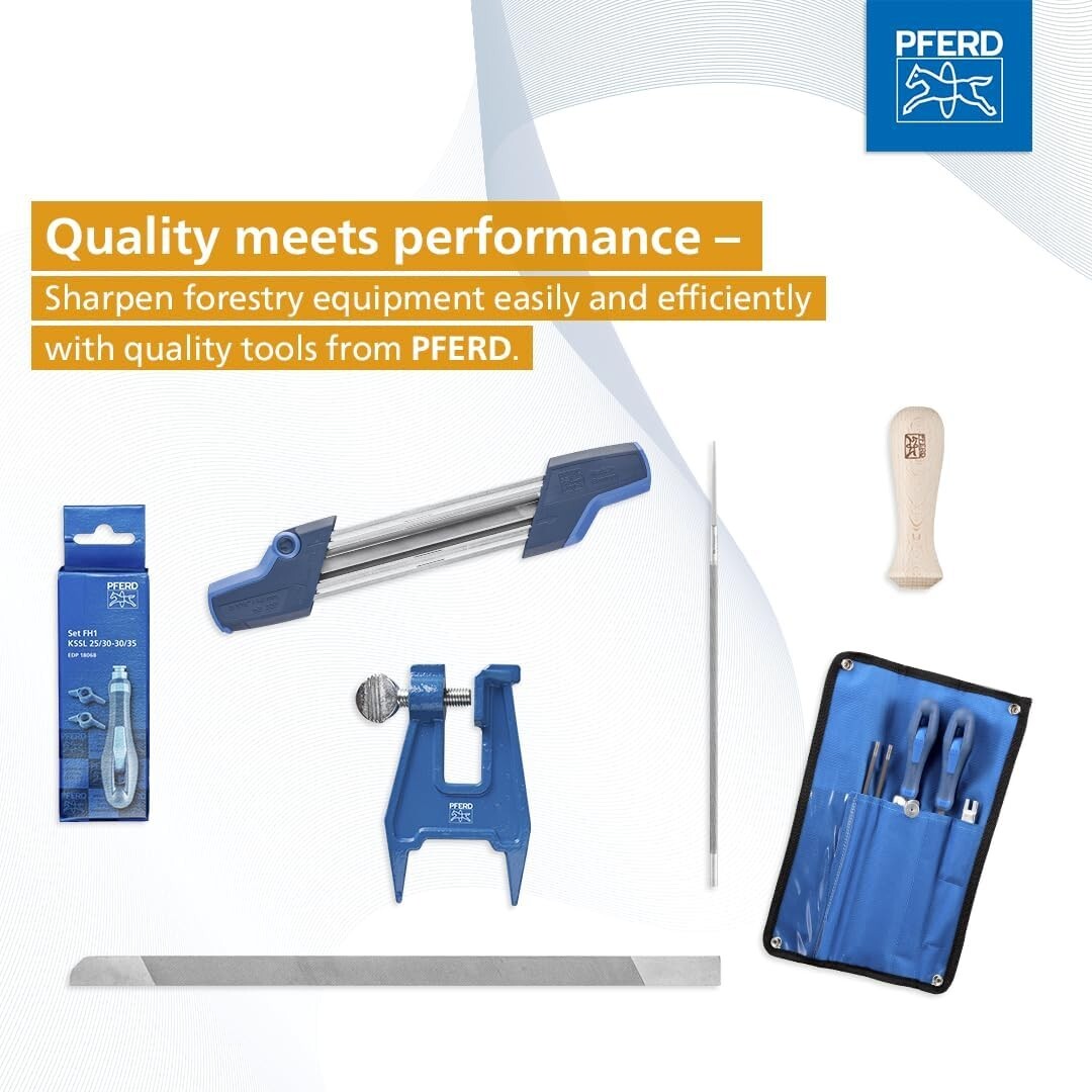 Ergonomic Manual Chain Saw Sharpener CS-X with Depth Gauge and Replacement Files