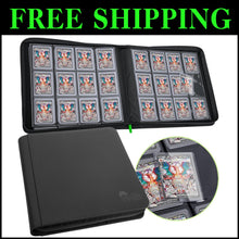 Load image into Gallery viewer, Deluxe 12 Pocket Toploader Binder with Suede Lining - Card Storage Organizer