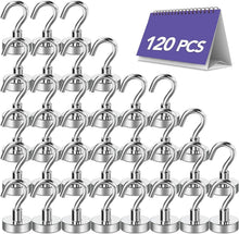 Load image into Gallery viewer, Industrial Grade Magnetic Hooks - 30LB Hold Strength, Set of 120 for All Needs
