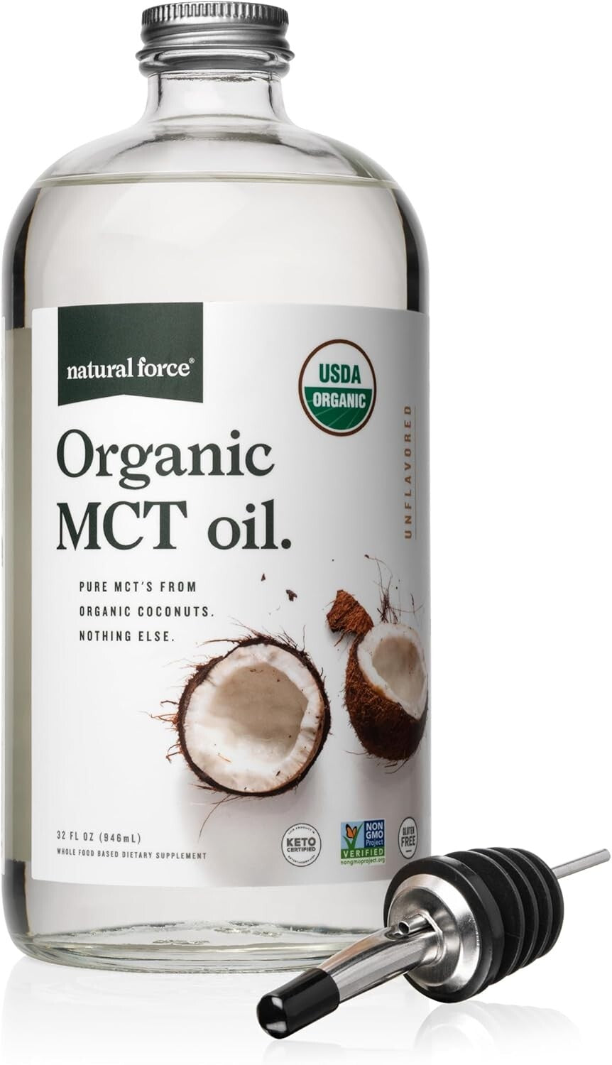 Cold Pressed Virgin Coconut MCT Oil – Lab Tested Quality – 32 Fluid Ounces