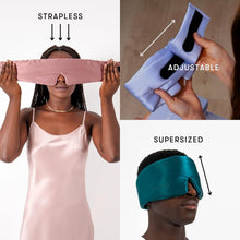Load image into Gallery viewer, Adjustable Silk Sleep Mask with Cloud-Like Padding – Total Darkness &amp; Comfort