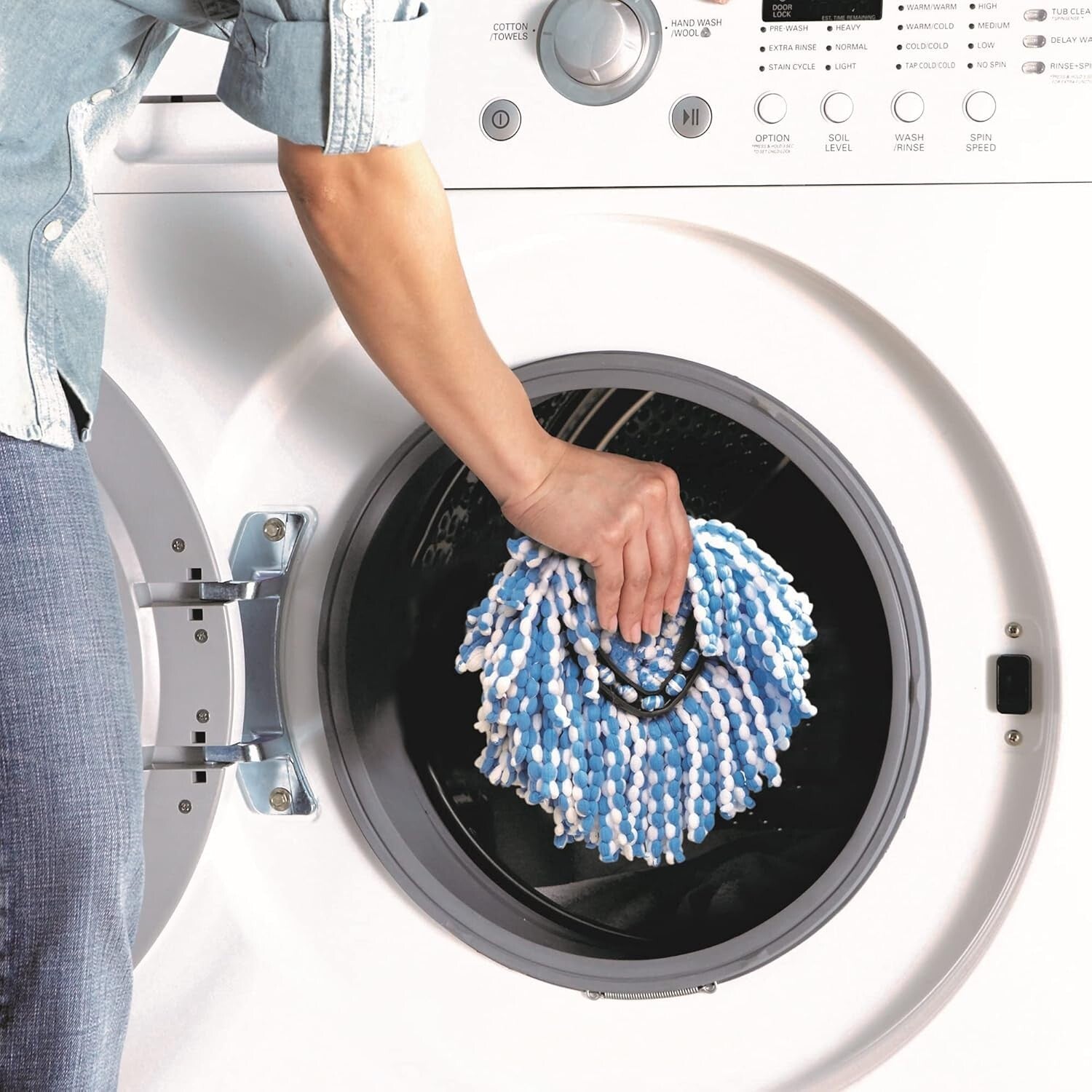 EasyWring RinseClean Spin Mop Set with 360° Bucket & 3 Extra Refill Heads