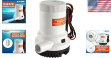 Load image into Gallery viewer, Safe 1500 GPH Marine Pump - Quiet 12V Design with Snap-Off Strainer for Easy Use