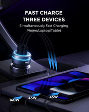 Load image into Gallery viewer, Super Fast Car Charger: 230W USB-C with QC 3.0 &amp; Dual Ports for Fast Charging