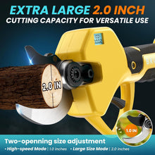 Load image into Gallery viewer, Modern Cordless Pruning Shears with 2 Lithium-Ion Batteries and Safety Features