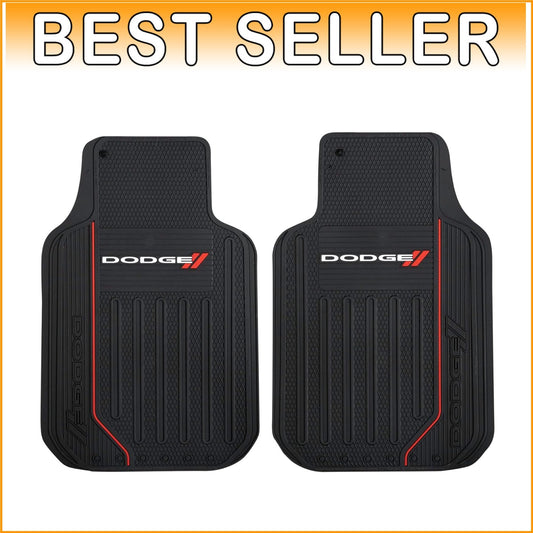 Dodge Elite Series Universal Floor Mat Set - Stylish Black PVC Protection