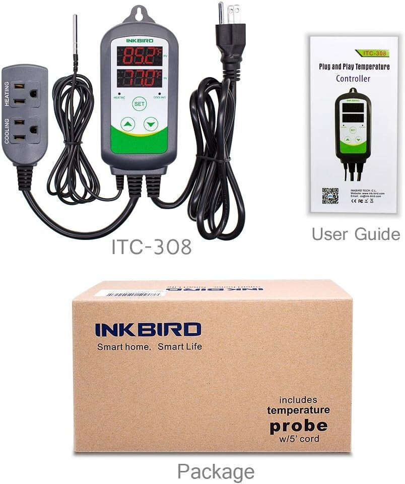 110V Temperature Controller with Wi-Fi for Versatile Heating and Cooling Needs