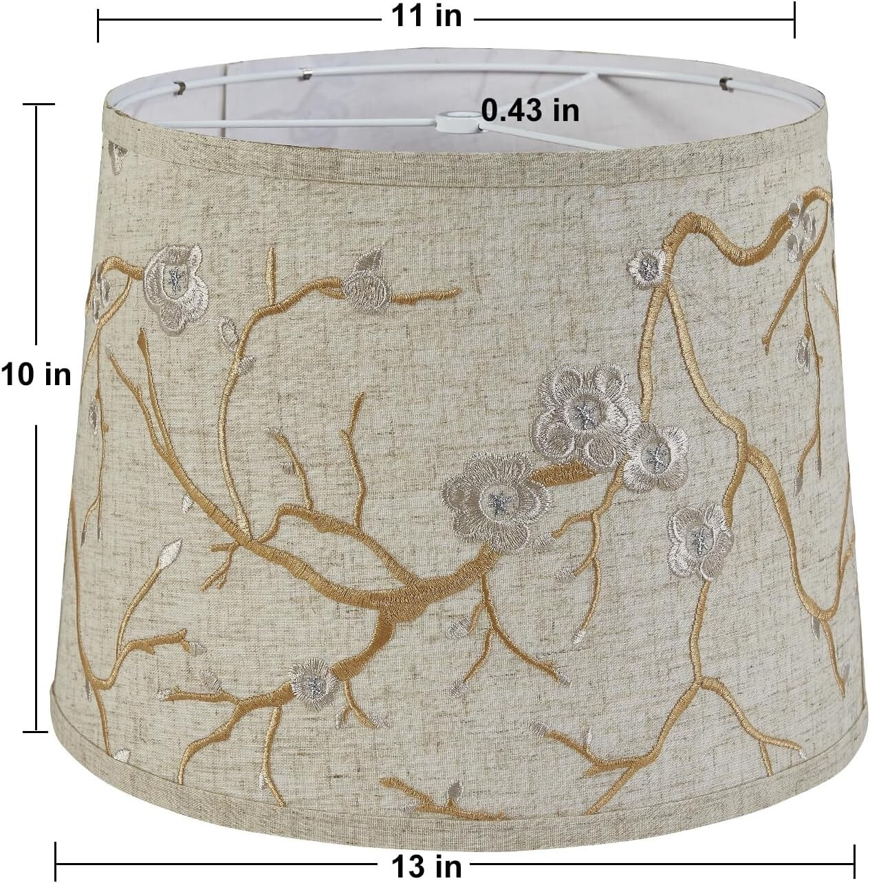 Elegant Lampshades Set of 2 with Floral Design - Ideal for Table & Floor Lamps