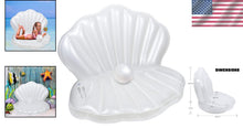 Load image into Gallery viewer, Inflatable Mermaid Clam Pool Float - 45.2 Inch with Pearl Ball for Kids' Parties