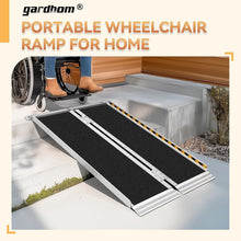 Load image into Gallery viewer, 800Lbs Capacity Wheelchair Ramp - 4FT Aluminum, Foldable &amp; Portable for Home Use