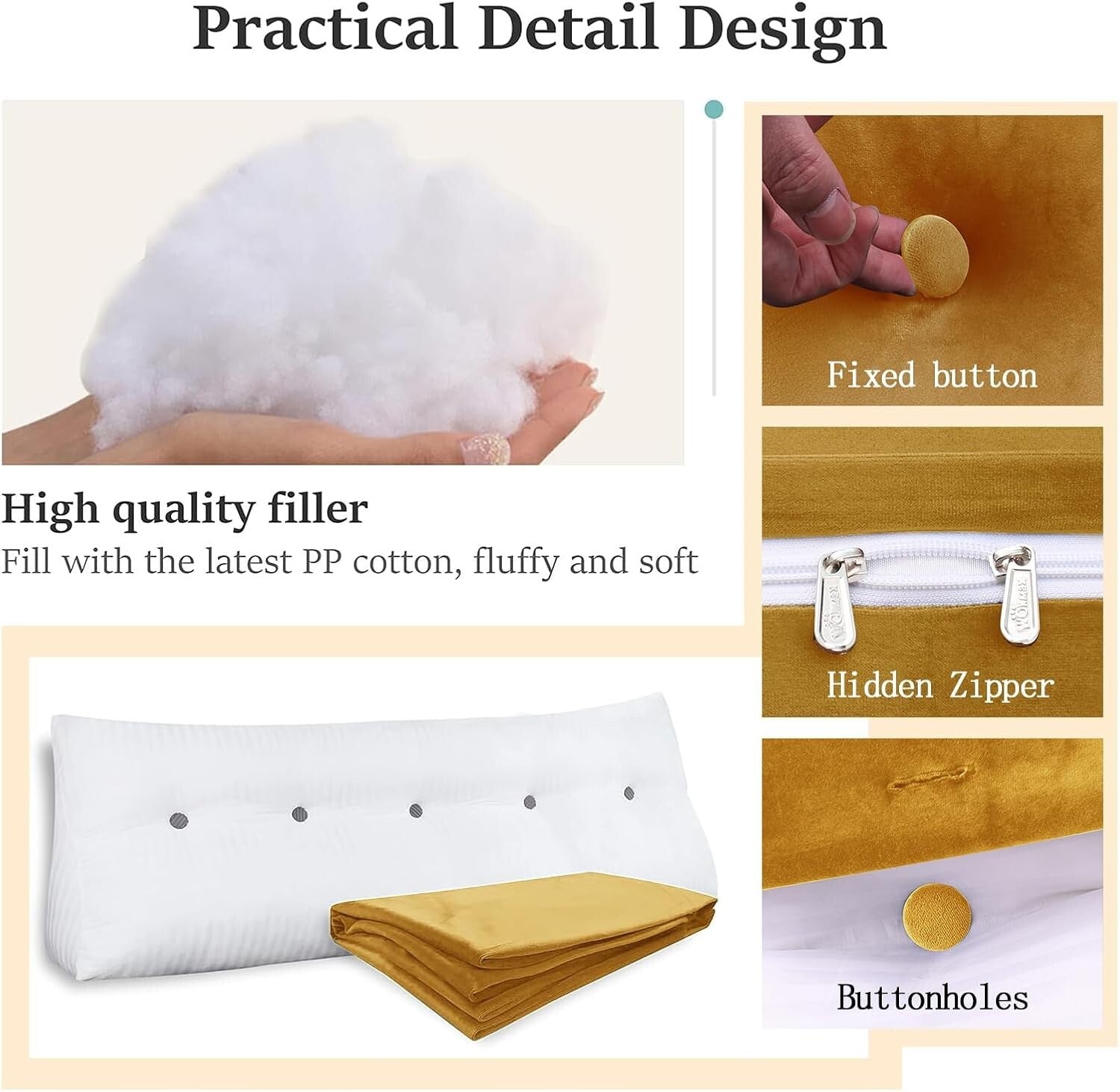 Luxurious Velvet Headboard Wedge Pillow - Ergonomic Triangular Backrest Support