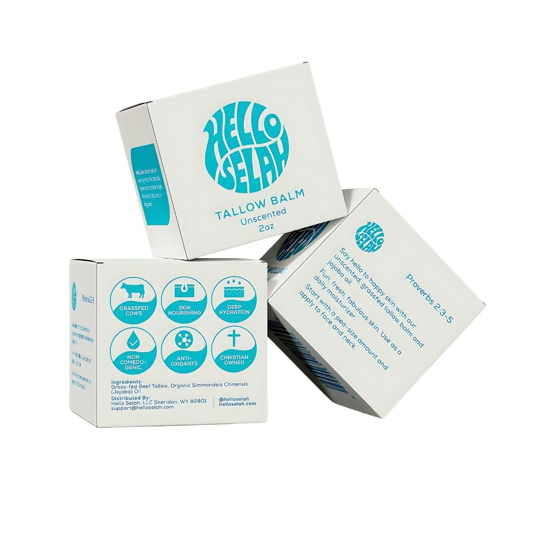 Organic Beef Tallow Balm - Unscented Moisturizer with Jojoba Oil for Vital Skin