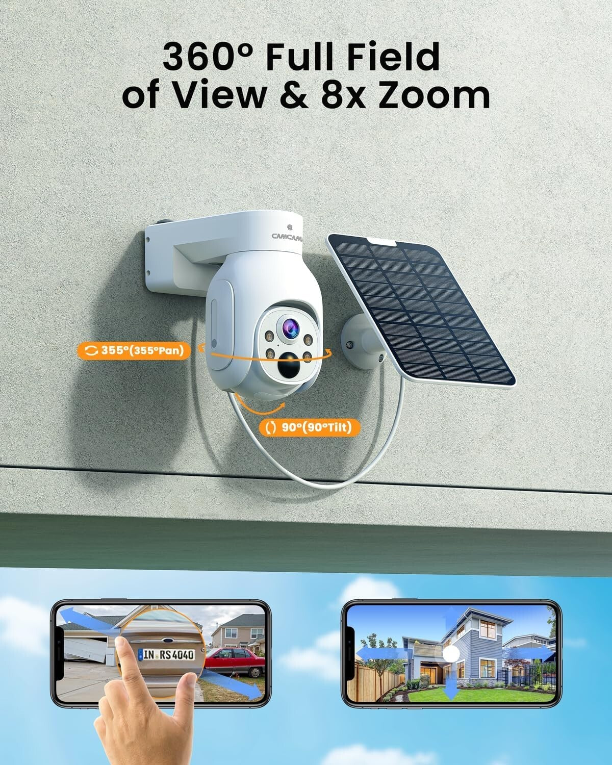 Outdoor Wireless Security Cameras with 500GB NVR - Solar-Powered & Motion Alerts