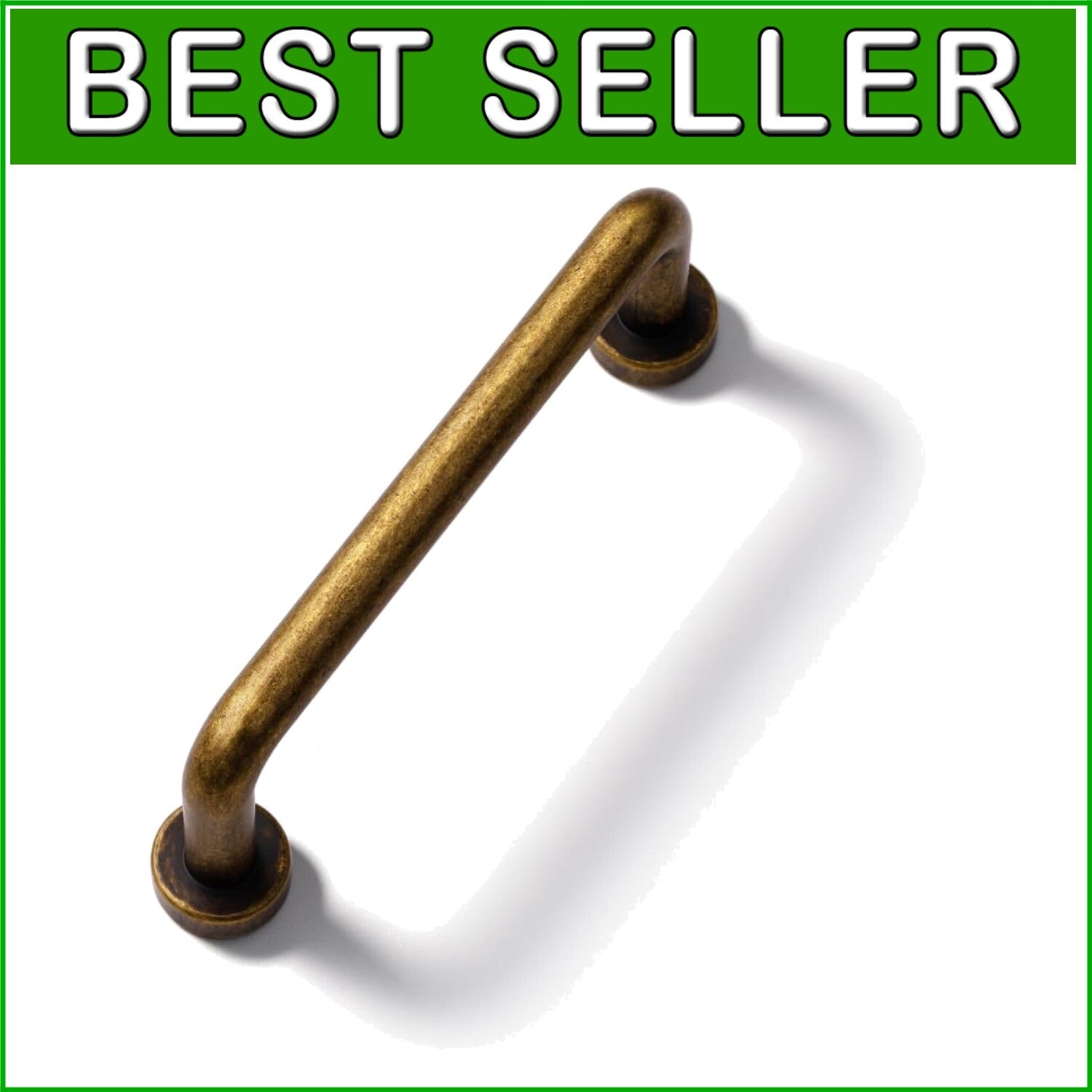 Durable 20 Pack Antique Brass Cabinet Pulls - 3 Inch Easy Install Bar Handles