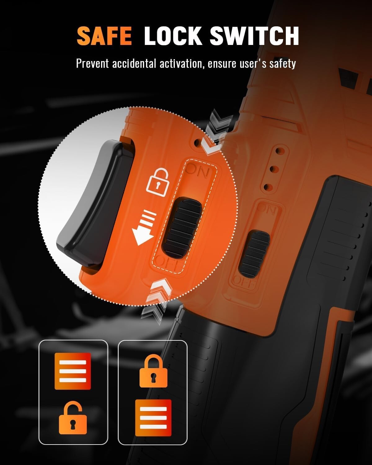 12V Battery-Powered Ratchet Wrench Set - 400 RPM with Safety Lock & Accessories