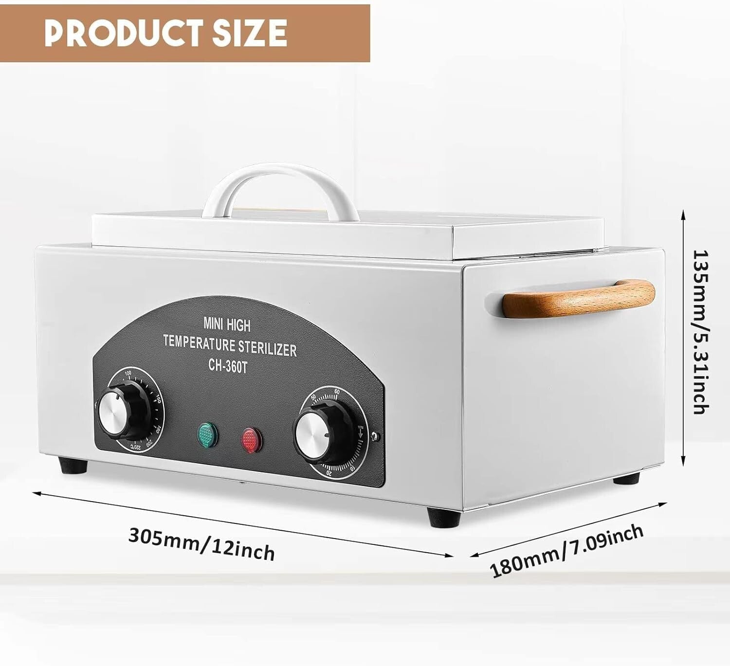 1.5L High-Temperature Sterilizer with Timer - Safe for Metal Tools and Salon Use