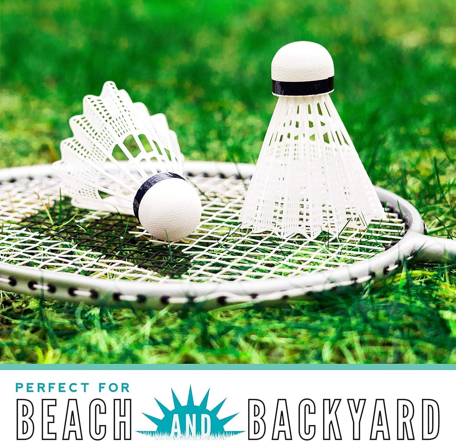 Complete 4-Player Badminton Racket Set with Deluxe Carry Bag & Shuttlecocks