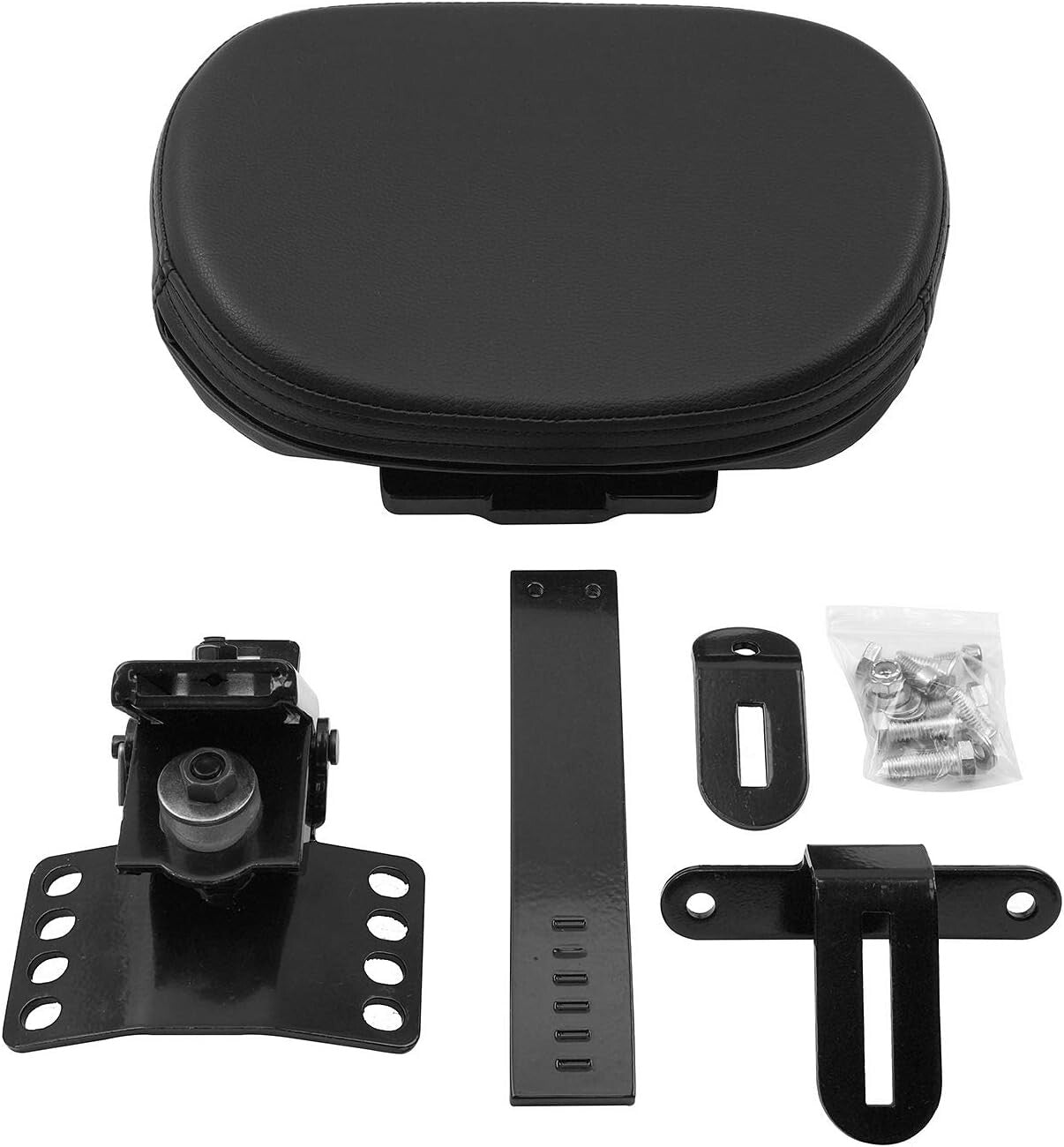 Adjustable Plug-in Gloss Black Backrest Kit for Harley Electra Glide 1997-2023