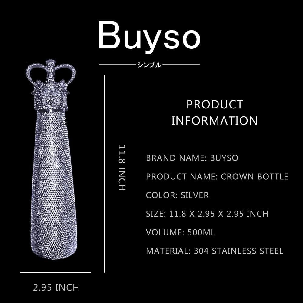 Elegant Rhinestone Insulated Bottle - Aesthetic 500ml Gift for Stylish Women