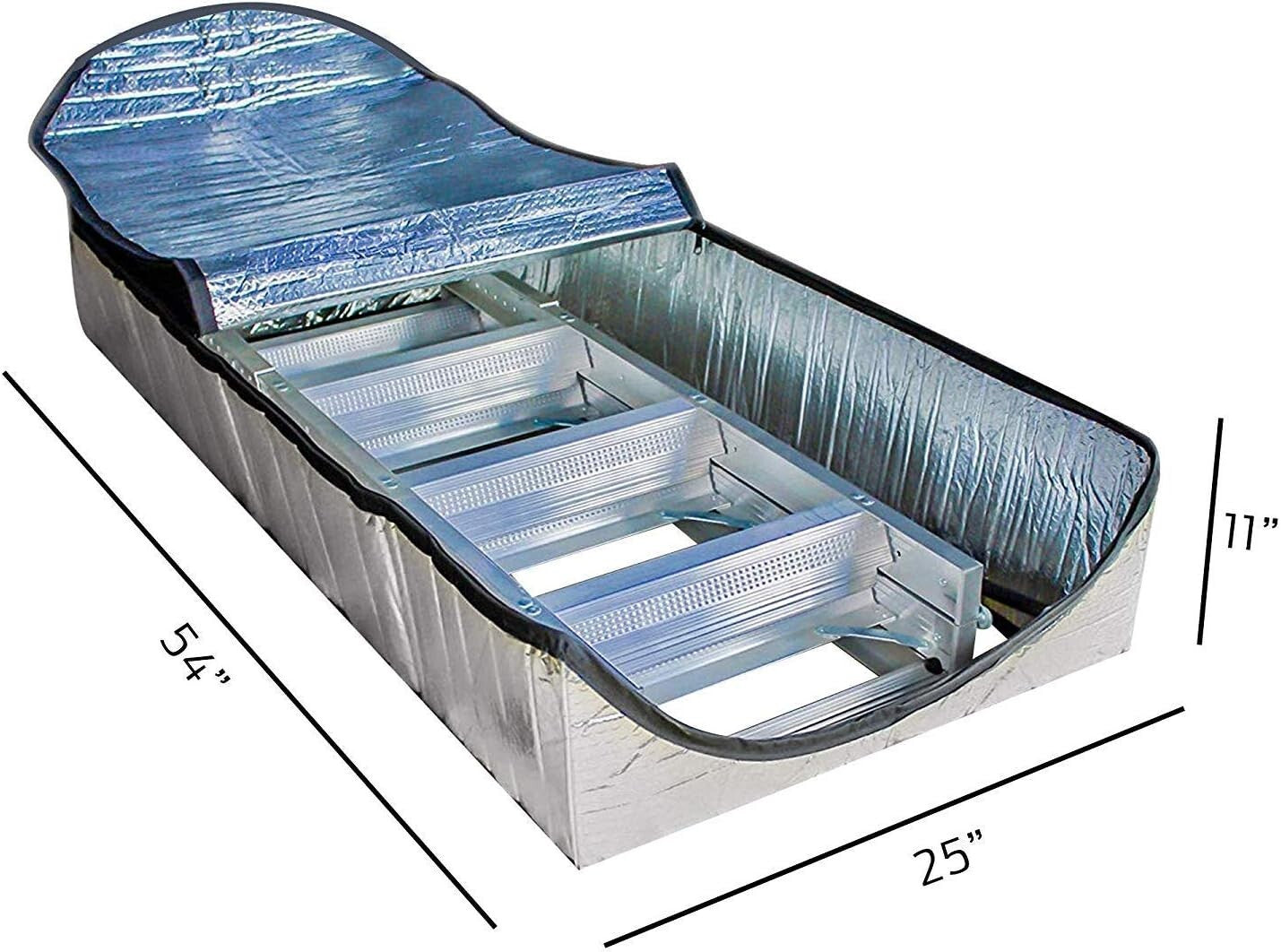 Efficient Attic Ladder Insulation Cover - Dust-Proof Zippered Design 25" x 54"