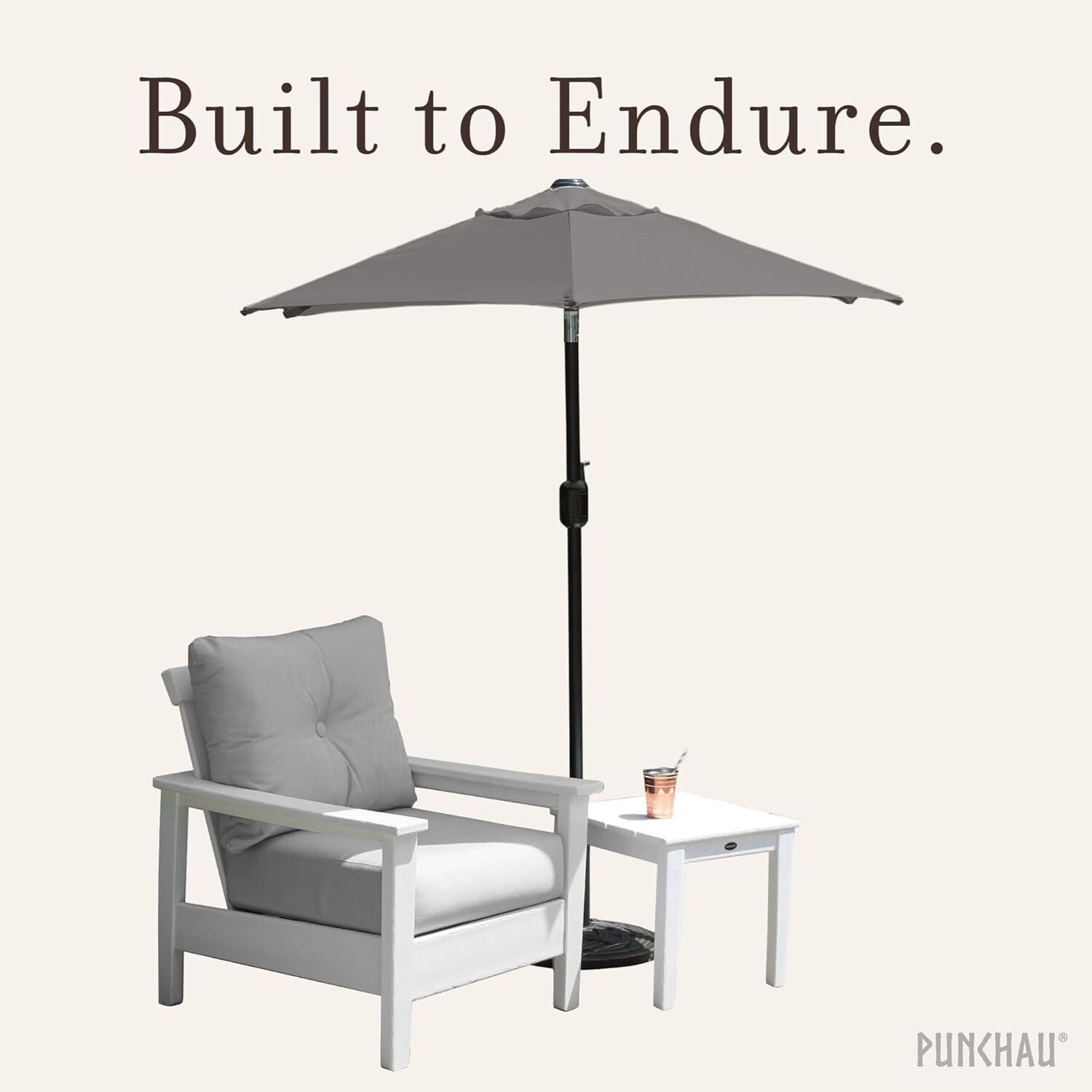 Durable 6 Ft Outdoor Umbrella - Easy Crank & Tilt Design for Ultimate Shade