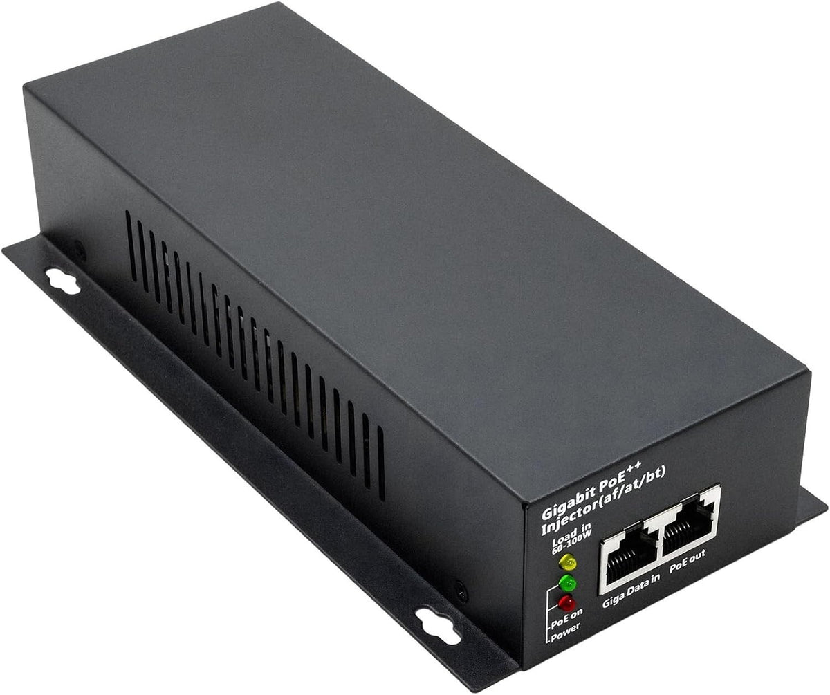 Efficient 90W PoE++ Injector Adapter - 10/100/1000Mbps High-Speed Conn ...
