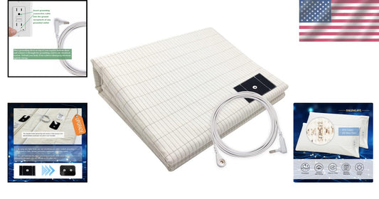 Organic Cotton Twin XL Grounding Sheet with Silver Fiber – 39x80in Comfort