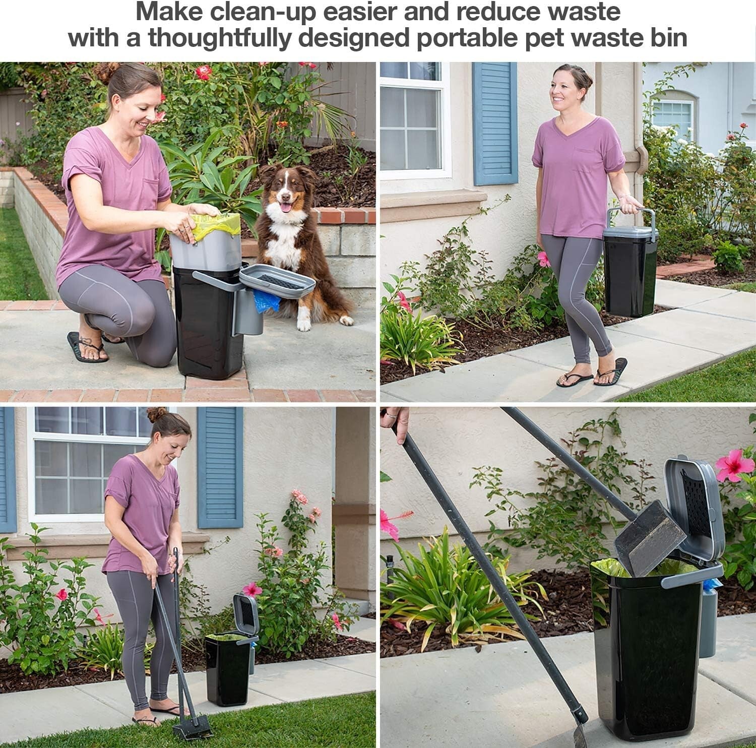 Transparent Outdoor Dog Waste Bin - Easy Clean-up with Built-in Deodorizer