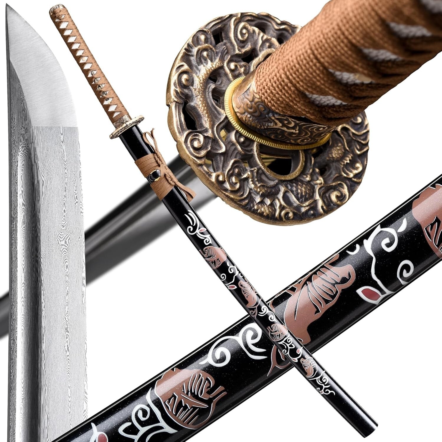 Unique Hand Forged Samurai Sword - Full Tang Construction for Superior Balance