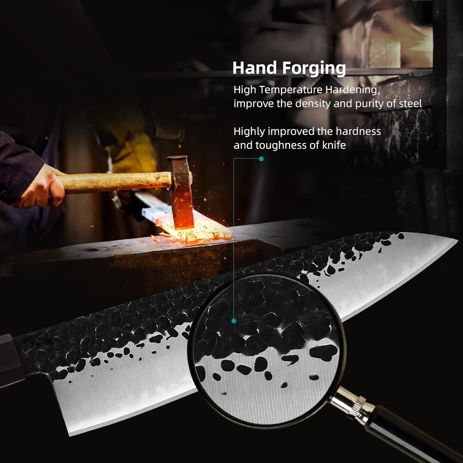 Premium 4PCS Kitchen Knife Set – High Carbon Steel Blades for Professional Chefs