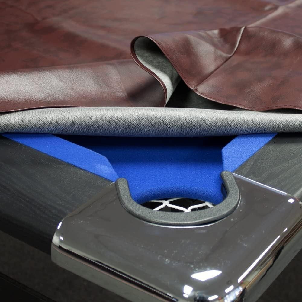 Elegant Leatherette Pool Table Cover - Fits 7' 8' 9' with Zipper Closure