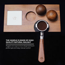 Load image into Gallery viewer, Professional 51mm Bottomless Portafilter with Walnut Handle for Perfect Espresso