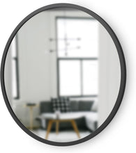Load image into Gallery viewer, Large 24-Inch Round Mirror with Protective Rubber Frame for High-Traffic Areas