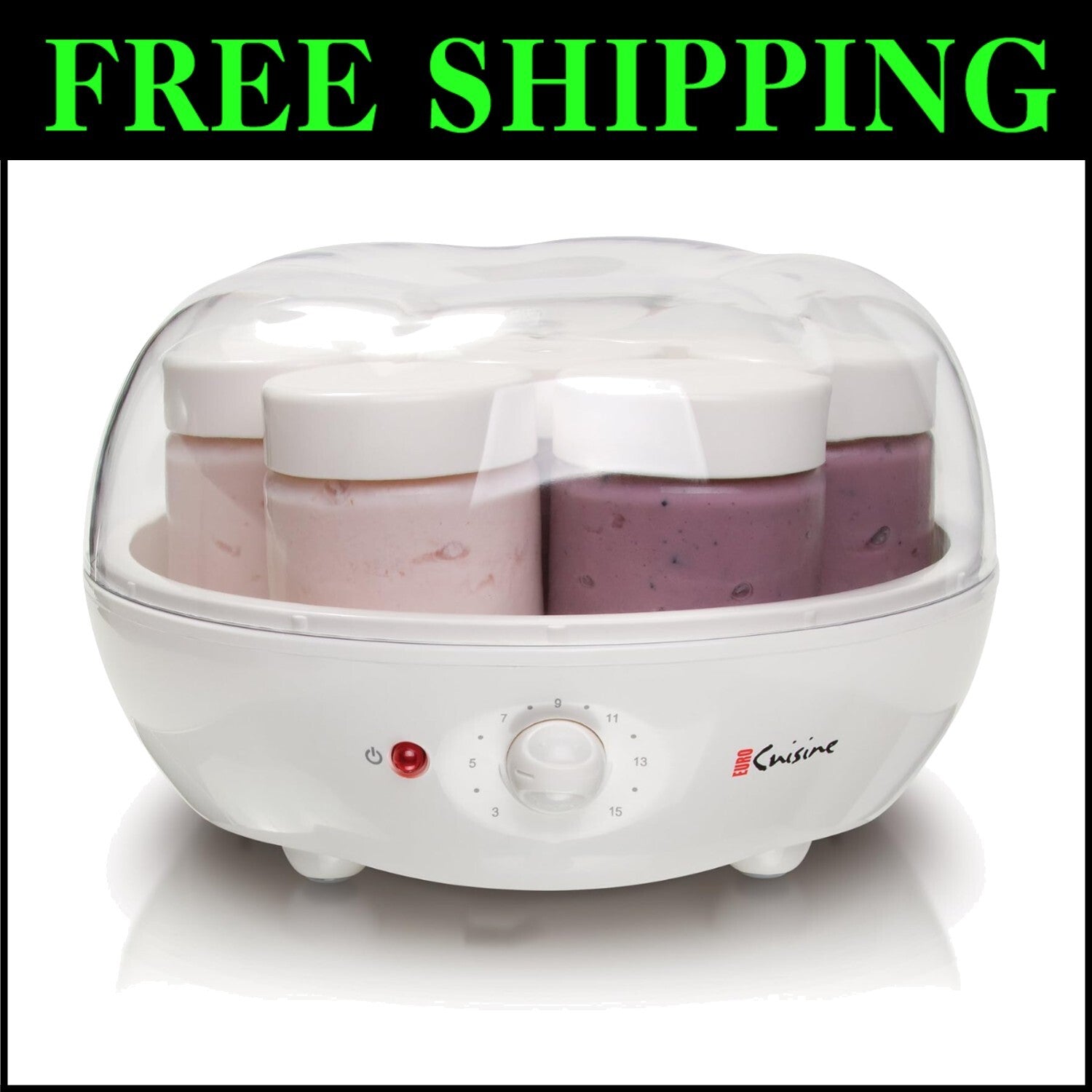 YM100 Automatic Yogurt Maker with Timer & 7 Glass Jars - Gut Health Booster