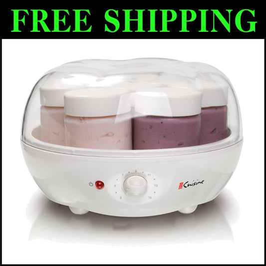 YM100 Automatic Yogurt Maker with Timer & 7 Glass Jars - Gut Health Booster