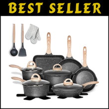 Load image into Gallery viewer, Complete Nonstick Cooking Set - 20 Pcs of Induction and Gas Compatible Cookware