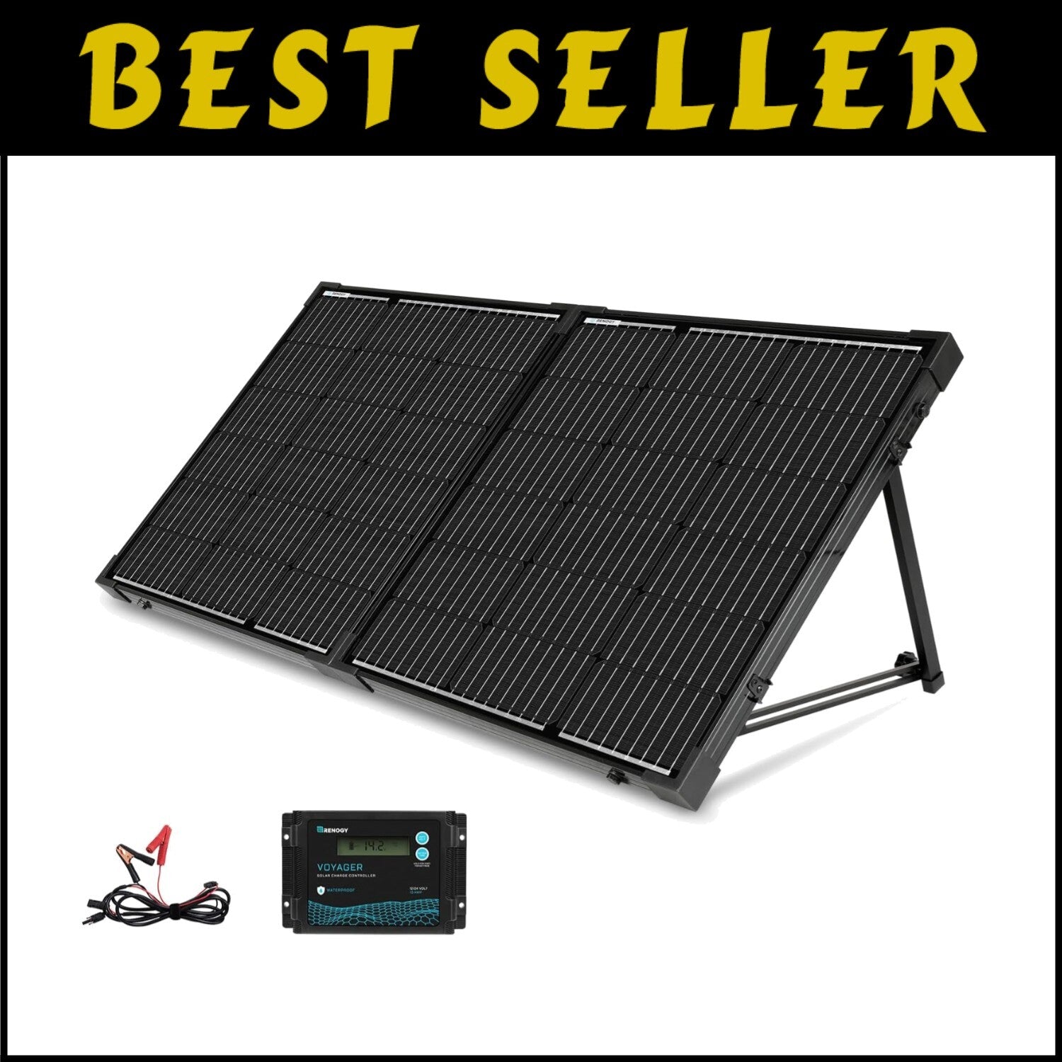 Waterproof 100W Solar Suitcase with 20A Controller - Ideal for Camping Trips