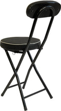 Load image into Gallery viewer, 12-Inch Padded Folding Stool with Metal Frame - Ideal for Indoor &amp; Outdoor