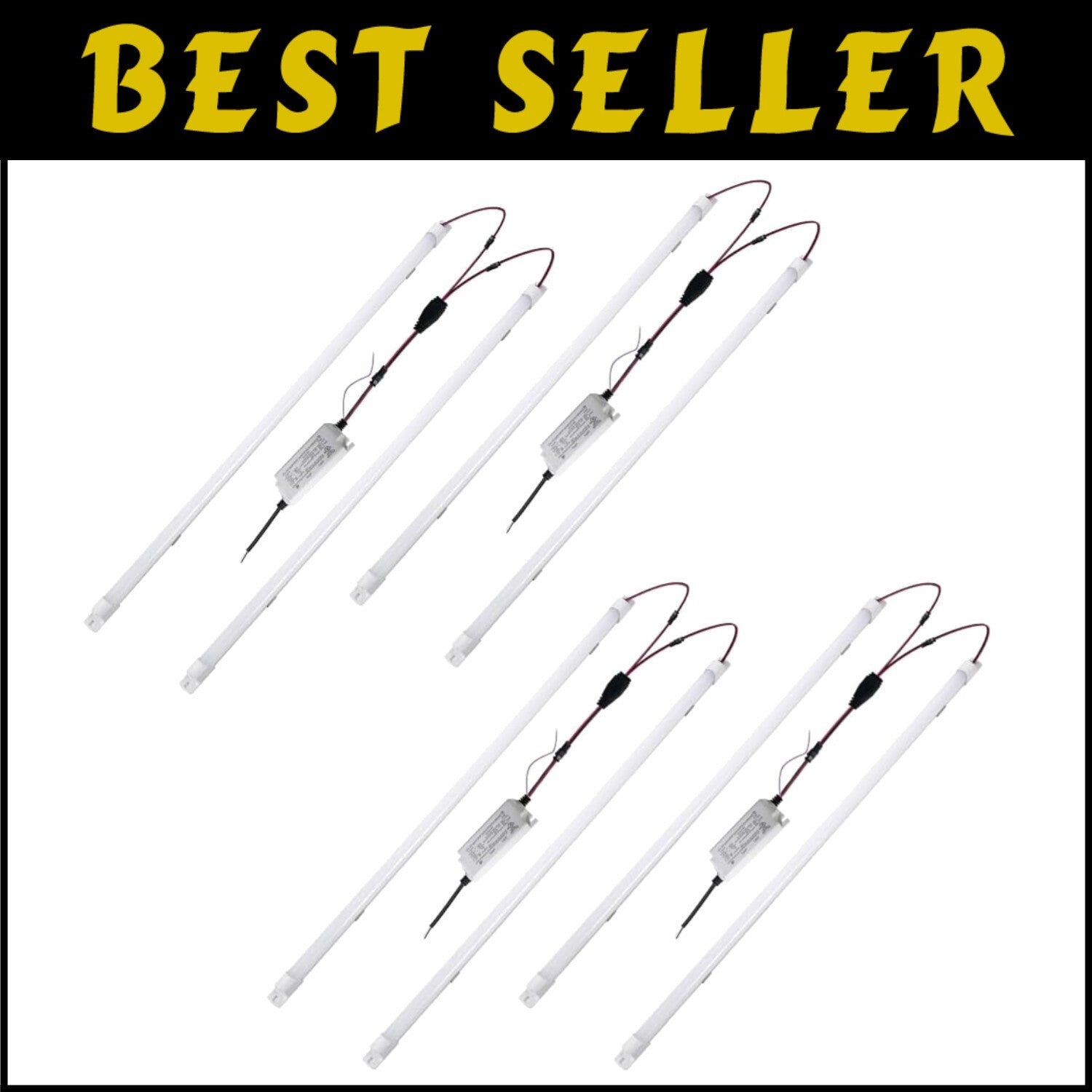 4 Pack LED Troffer Retrofit Kit - 36W Magnetic Installation, 5000K Brightness