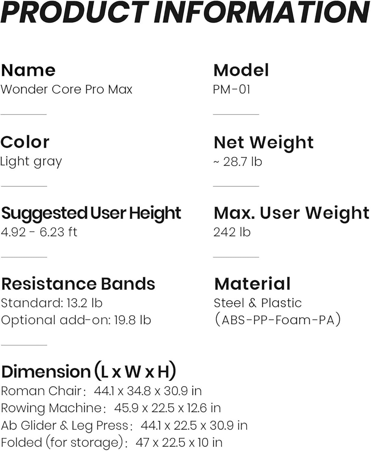 4-in-1 Home Gym Equipment: Rowing Machine, Leg Press & More - Compact Design