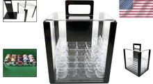 Load image into Gallery viewer, Compact Poker Chip Holder - 1000 Capacity with 10 Racks, No Assembly Needed