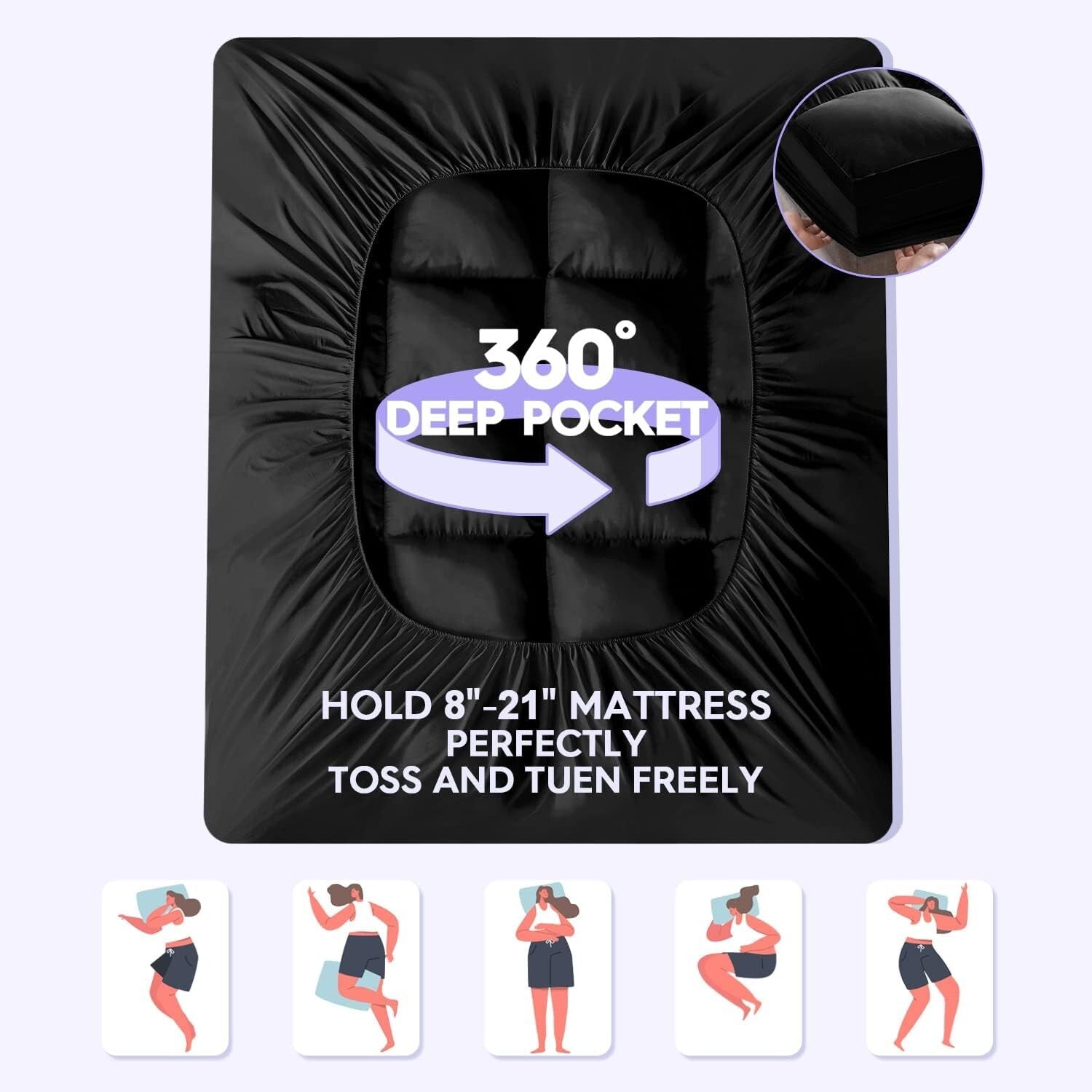 Cozy Down Alternative California King Mattress Pad - King Size with Deep Pocket