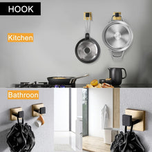 Load image into Gallery viewer, Premium Stainless Steel 5-Piece Black &amp; Gold Towel Bar Set for Modern Bathrooms
