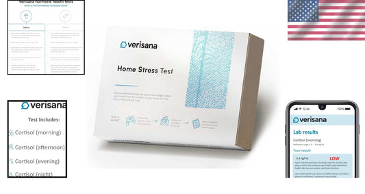 Reliable At-Home Cortisol Testing Kit - 4 Daily Measurements for Your Well-being
