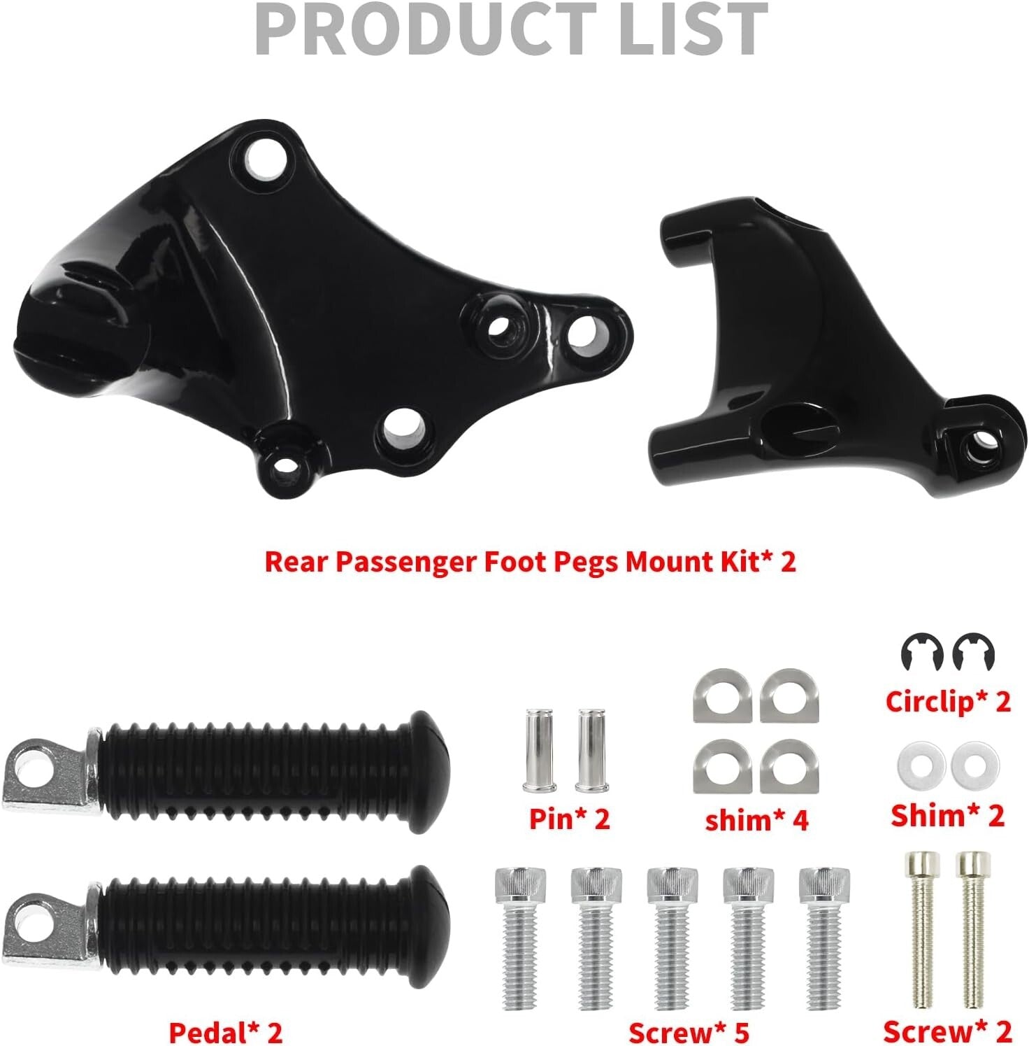 Skidproof Rear Foot Pegs for Harley XL883 XL1200 - Durable & Comfortable Design