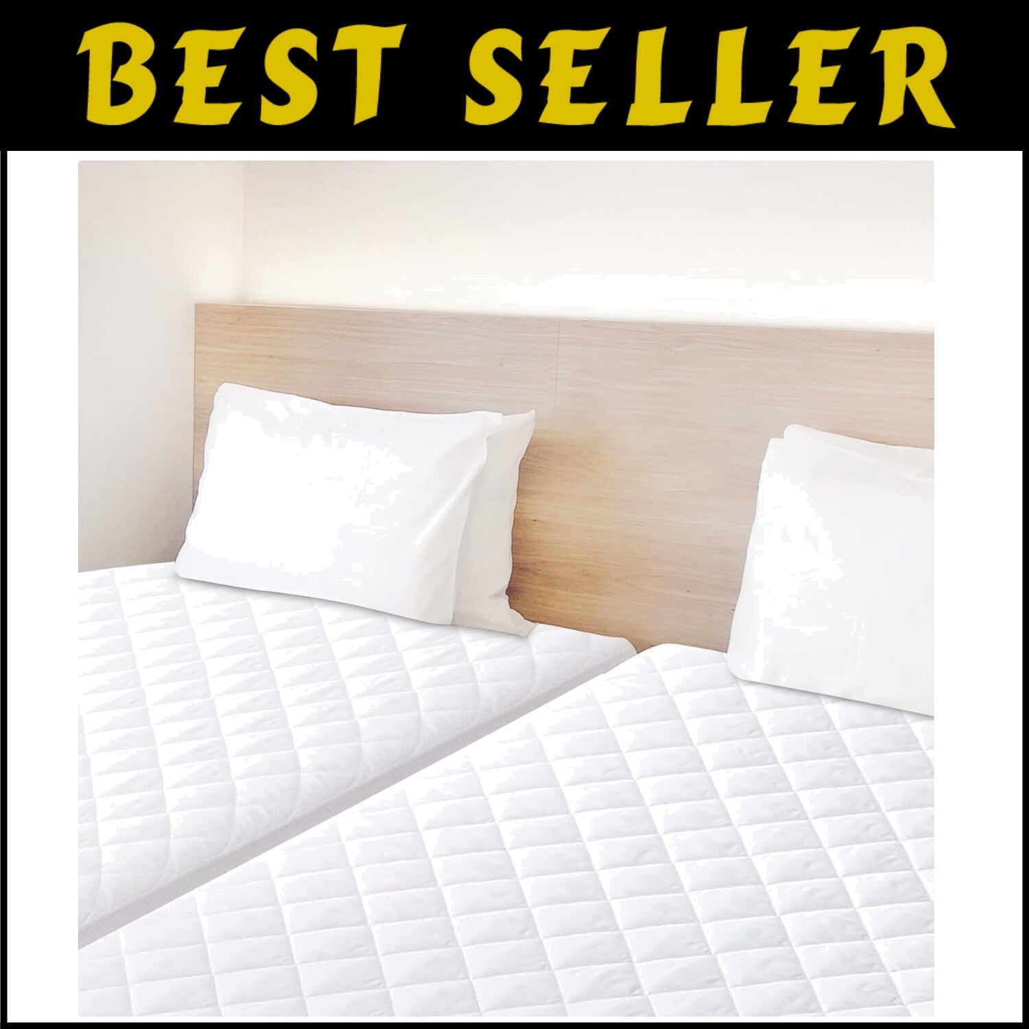 2-Pack Twin XL Quilted Waterproof Mattress Protector - Soft & Breathable