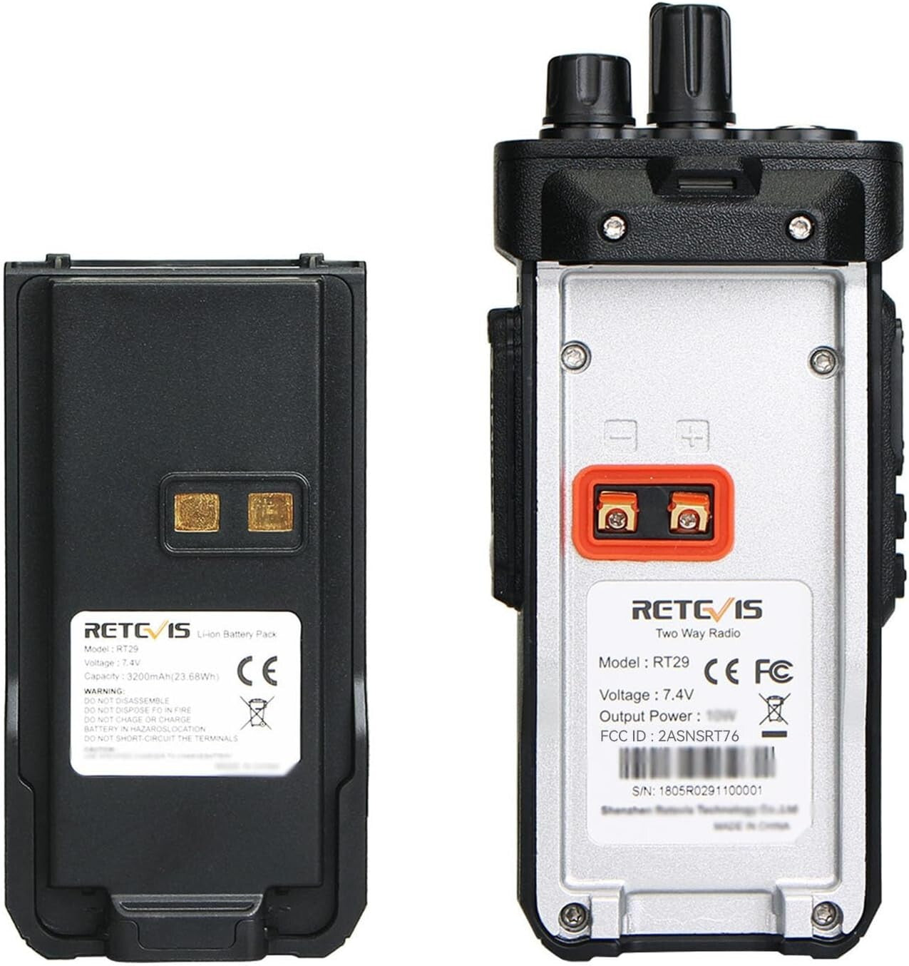 Enterprise-Grade Walkie Talkies, 7 Mile Range, Waterproof Speaker Mic Included