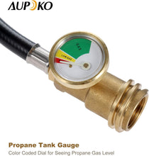 Load image into Gallery viewer, 12 FT Propane Tank Extension Hose with Adapter &amp; Leak Detector for Gas Grills